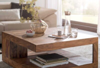 90X90 Wohnzimmer Holztisch Aus Sheesham - Frosina within Wohnzimmer Holztisch