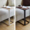 Beistelltisch Zum Unter Die Couch Schieben, C Form, Nachttisch, Couchtisch,  Sofatisch Mit Holzplatte 24X52X45Cm "Frame" Yamazaki Home Regarding Beistelltisch Für Couch