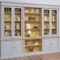 Casa Padrino Landhausstil Wohnzimmerschrank Grau / Gelb 286 X 51 X H. 228  Cm - Massivholz Schrank - Bücherschrank - Regalschrank - Landhausstil Möbel intended for Wohnzimmerschrank