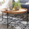 Couchtisch Finebuy Sofatisch 78X78X40 Cm Wohnzimmertisch Holz Metall Tisch  Rund In Couchtisch Metall Holz