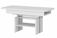 Couchtisch Höhenverstellbar Weiß 110 Cm - Ausziehbar - Cortado in Couchtisch Höhenverstellbar Weiß