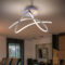 Deckenleuchte Deckenlampe Schlafzimmerleuchte Designleuchte Wohnzimmer,  Modern, Stahl Silber, 1X Led 26W 1700Lm 3000K, Hxlxb 28X51X23 Cm, | Etc Shop Regarding Deckenleuchte Wohnzimmer Modern