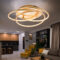 Deckenleuchte Ringe Designleuchte Gold Deckenlampe Wohnzimmer Modern, Alu,  Satiniert, Led 30W 2100Lm Warmweiß, Dxh 50X14 Cm, | Etc Shop Regarding Deckenleuchte Wohnzimmer Modern