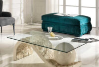 Design Couchtisch French Aus Glas Und Stein with regard to Glas Wohnzimmertisch
