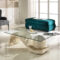 Design Couchtisch French Aus Glas Und Stein with regard to Glas Wohnzimmertisch