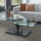 Design Glas Couchtisch Mit Schwenkbarer Tischplatte – Exotica For Glas Wohnzimmertisch