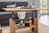 Höhenverstellbarer Couchtisch Aus Eiche Massivholz - Boro for Höhenverstellbarer Wohnzimmertisch