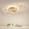 Led Deckenleuchte Modern Ring Design Aus Aluminium In Gold Für Intended For Moderne Deckenleuchten Wohnzimmer