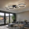 Led Deckenleuchte, Ring Design, Schwarz Matt, L 88,5 Cm With Wohnzimmerlampe