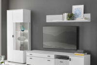 Weiße Wohnwand-Kombi Modern - 275 Cm Breit - Dualkos (Dreiteilig) throughout Weisse Wohnwand