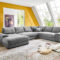 Wohnlandschaft U Form 360 Cm Breit Cord Grau Angel intended for Cord Wohnlandschaft