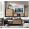 Wohnwand Mit Couchtisch Schwarz, Eiche Dale-160 4-Teilig throughout Wohnwand Schwarz Holz
