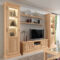 Wohnwand Wohnzimmer Schrank Set Casapino 5-Teilig 2 Vitrinen Tv-Schrank 2  Wandborde with Wohnzimmer Schrank