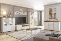 Wohnzimmer-Set Home 6 Tlg Schrankwand Mit Couchtisch Weiss Abisko in Wandschrank Wohnzimmer