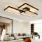 Zmh Led Deckenleuchte Schwarz Dimmbar Mit Fernbedienung Wohnzimmer  Deckenlampe 80Cm 74W Modern Rechteck Metall Für Schlafzimmer Kinderzimmer  Küchen Pertaining To Deckenleuchte Wohnzimmer Modern
